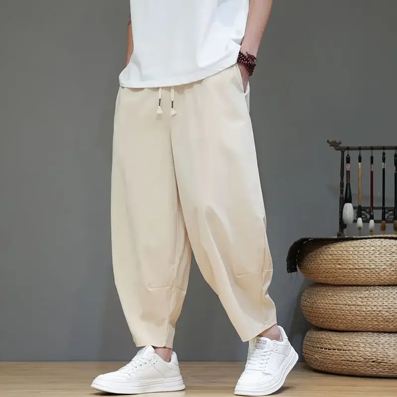 

Cooling Trousers for Men Cool Ice Silk Plus Size Spandex Classic New in Cotton Regular Fit High Quality Slacks Casual Pants Man