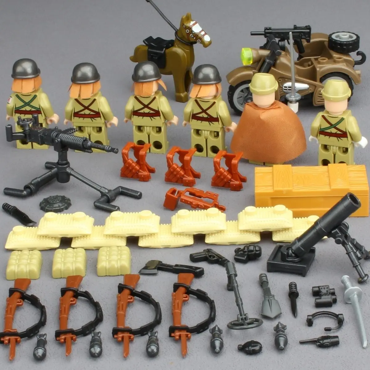 Décennie s de construction de camion de la seconde guerre mondiale, soldat japonais RapArmored, véhicule, briques, armes militaires, modèle de figurine, jouets, cadeaux précieux