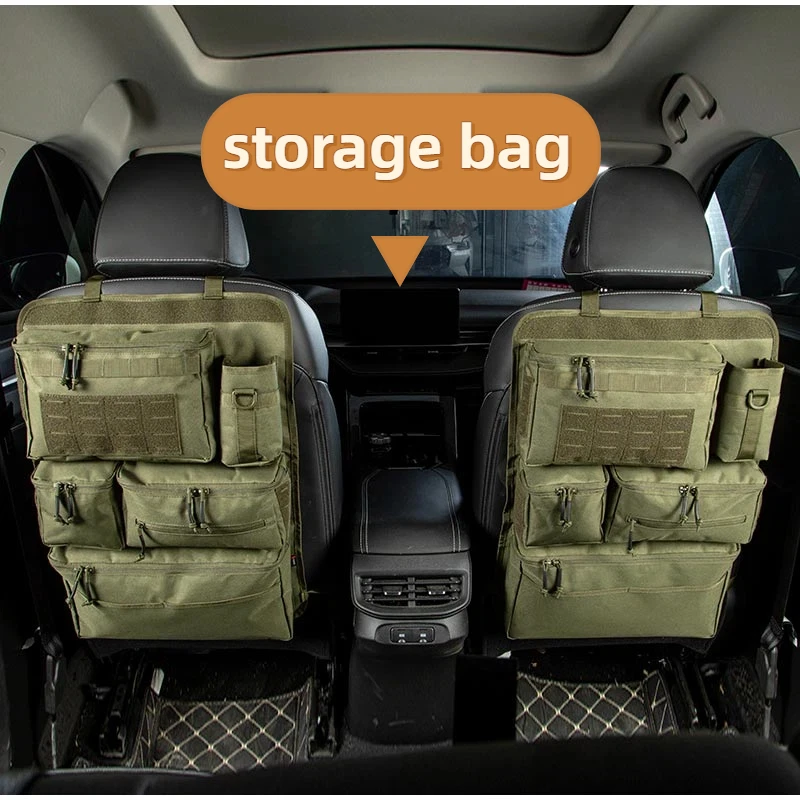 Car Rear Suspension Storage Bag With Zipper Multi Compartment Storage Bag Multifunctional Luggage Organizer And Storage Bag