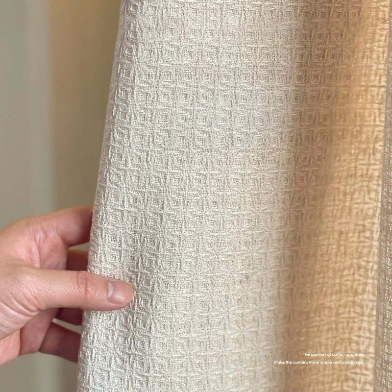 

Custom Size Fashion Light luxury European White Tulle Linen yarn Curtains for Living dining room bedroom modern Window Decor