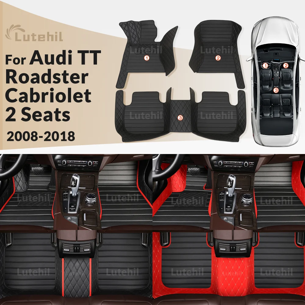 

LUTEHIL For Audi TT Roadster/Cabriolet 2 Seats 2008-2018 Custom Car Floor Mats Automobile Cover Interior Accessories 17 16 15