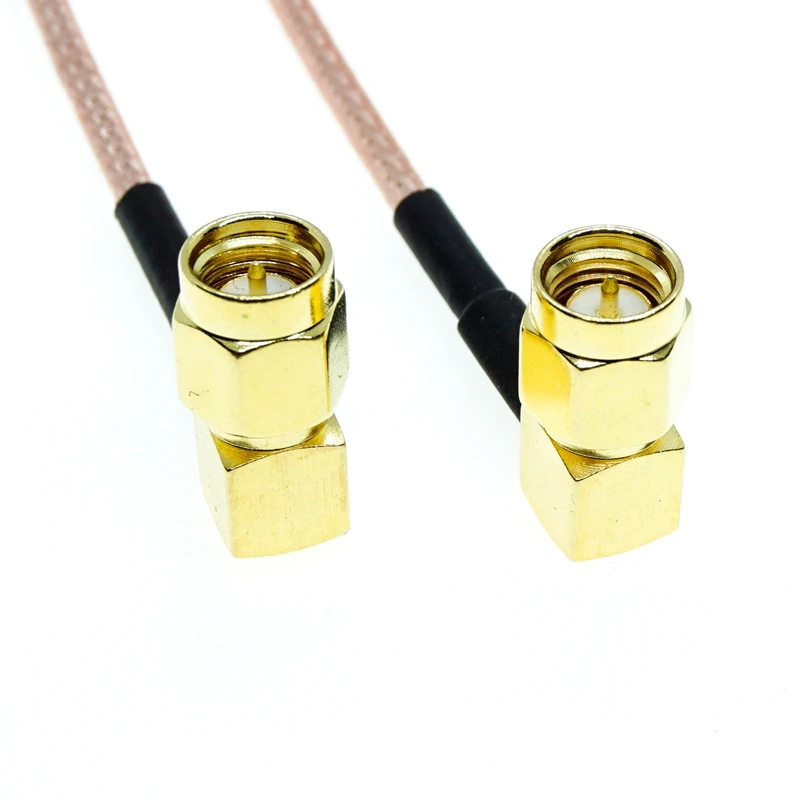 

RG316 SMA Male Right Angle to SMA Male Right Angle Connector Lot Coaxial Jumper RF Pigtail Cable