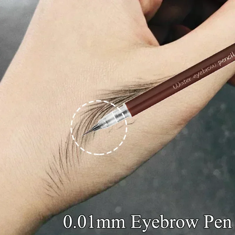 Lápis de sobrancelha líquido impermeável 0.01mm ultra fino suor-prova eeyeliner natural deitado silkworm caneta duradoura maquiagem olho cosméticos