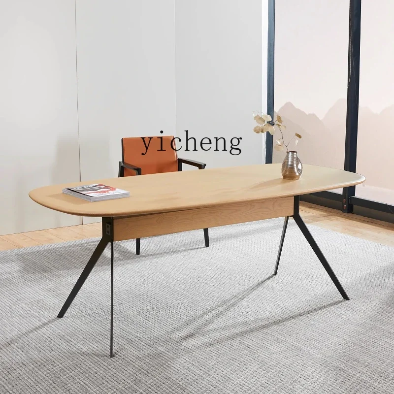 l23 Dining Desk Integrated Living Room Large Long Desk Light Luxury Modern Study Calligraphy Table Large Board Table