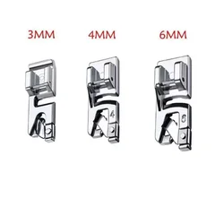 3/4/6mm Narrow Rolled Hem Presser Foot Set for Brother Janome Sewing Machine Singer, Household Sewing Tools Embroidery Hoop