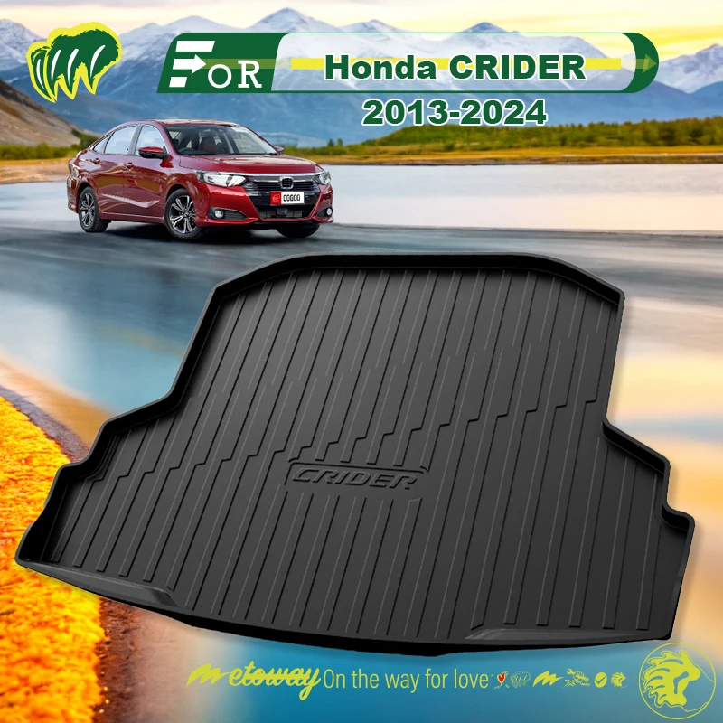 

For Honda CRIDER 2013-2024 Custom Fit Car Trunk Mat All Season Black Cargo Mat 3D Shaped Laser Measured Trunk Liners