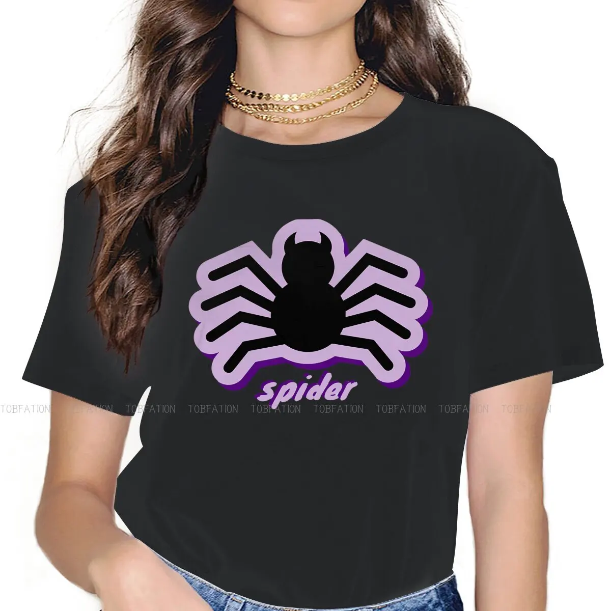 Classic Style TShirt for Girl Scary Spider Animal Top Quality Hip Hop Graphic  T Shirt Hot Sale