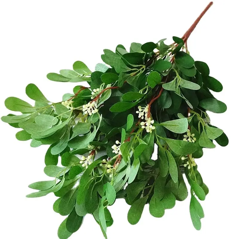 Artificial Jujube Leaf  Artificial Grass  Cactus Decoracion Faux Plants Jungle Party Tropical Leaves