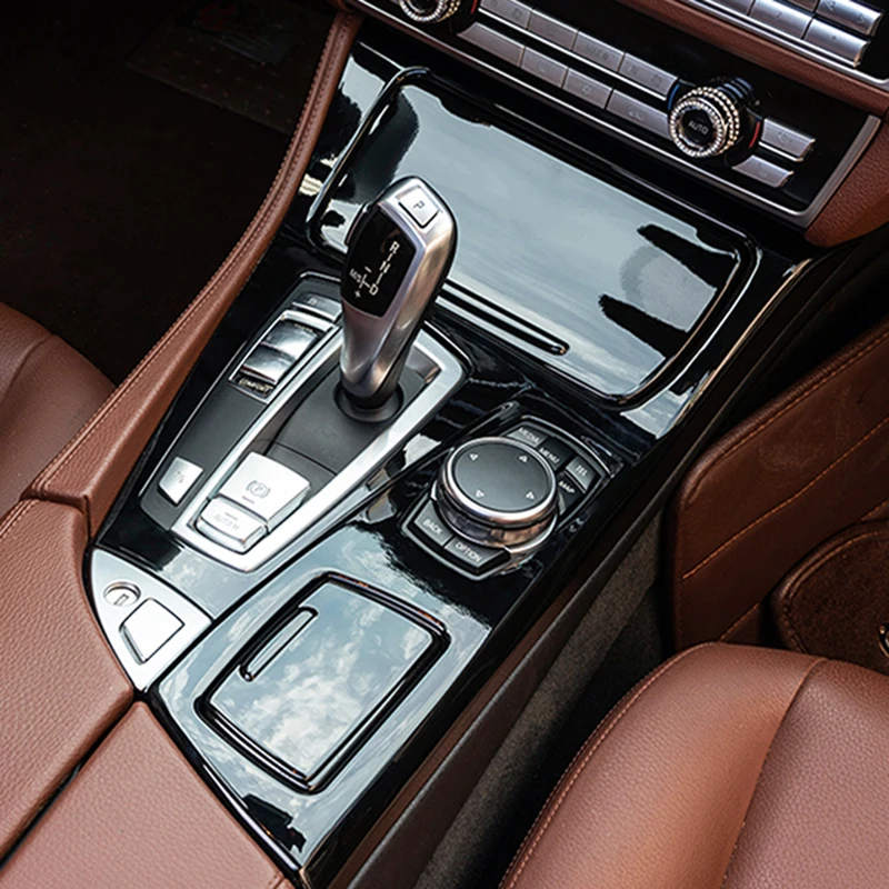 Immagine 3: Per BMW Serie 5 F10 F11 520i, Copertura in Fibra di Carbonio per Bracciolo Centrale, Scatola Portaoggetti, Pannello Decorativo per Posizione del Cambio, Accessori Auto