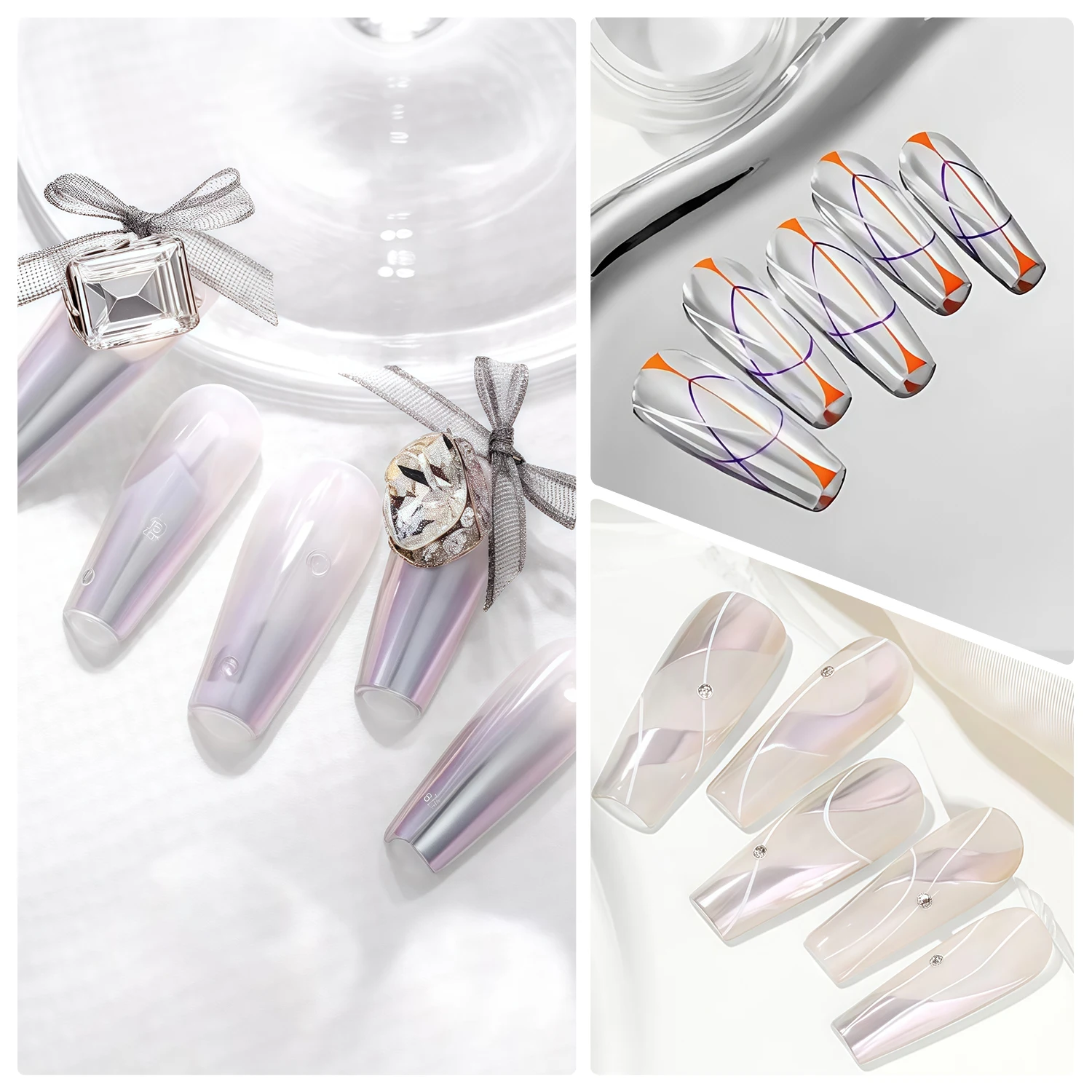 NAILPOP الحرير بريق مسحوق تأثير معدني الكروم مسمار الصباغ أورورا فائقة السطوع مسمار الفن فرك على بريق مسمار الفن مسحوق 0.5 جرام