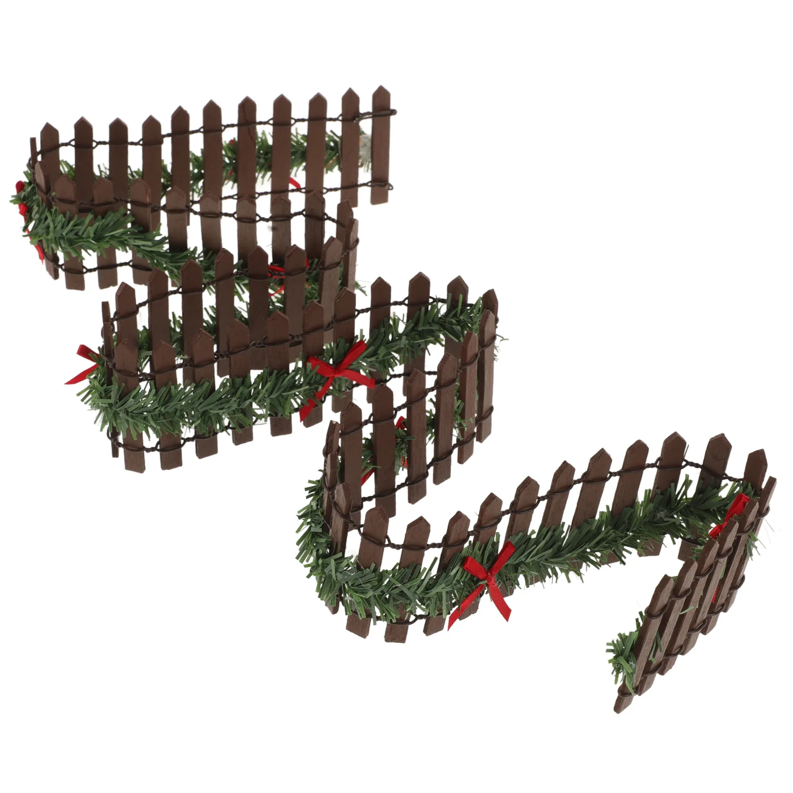 Micro Landscape Wooden Small Fence Miniature Garden Xmas Decoration Decorative Mini Fence Micro Landscape Xmas Decoration
