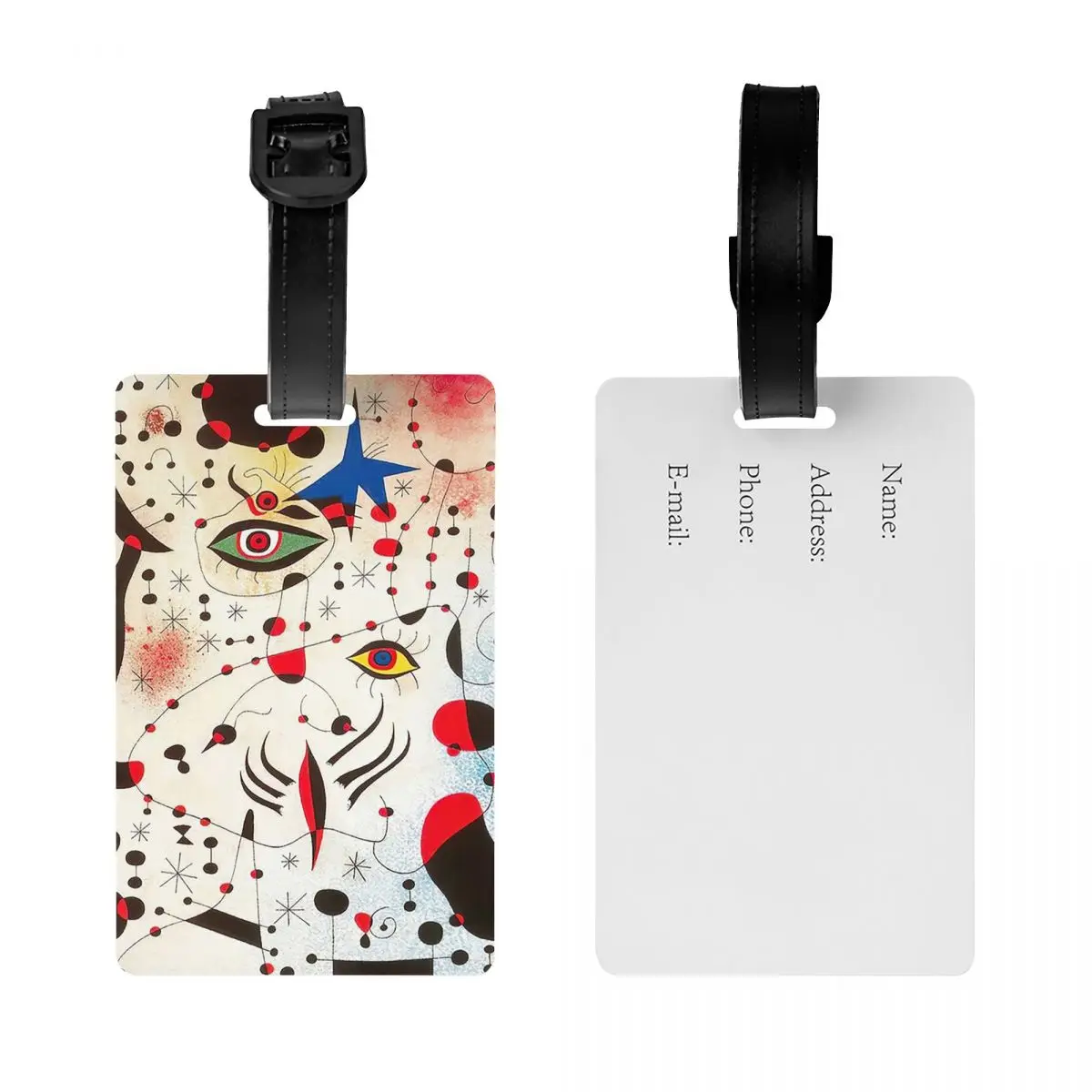 

Бирки для багажа Joan Miro, аксессуары для чемоданов, этикетки для путешествий, держатель для багажных бирок, идентификационная бирка с именем и адресом