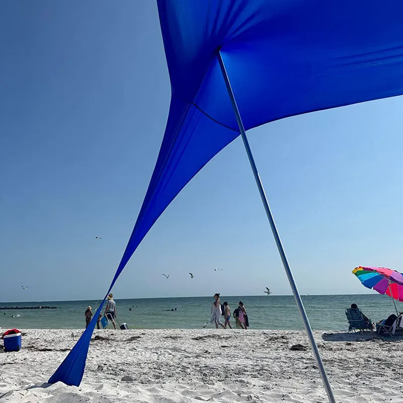 Tienda de playa portátil con protección UV, parasol individual doble de lujo para verano, cabana emergente, refugio de playa para 4 personas, arena infantil