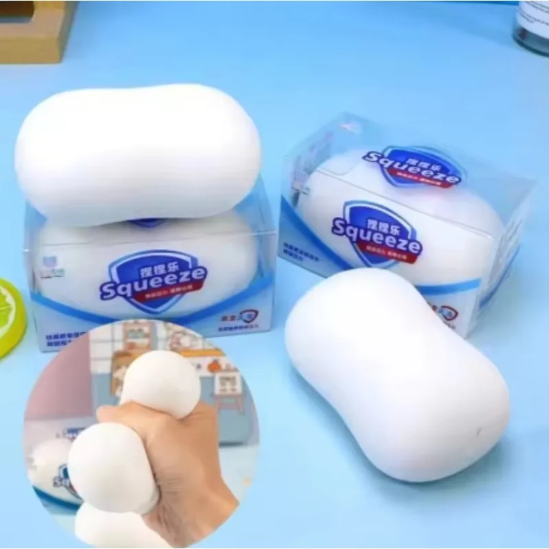 HOT&ASMR  Soap Ball Squishy Stress Ball Filled Soft Squeeze Fidget Toy Anti-Stress Anxiety Relief Hand Decompression Toy