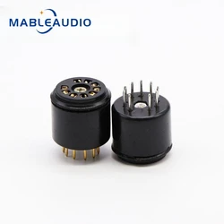 2PCS TS-9 Booster Holder Bakelite 9-pin Electronic Tube Holder Test Tube Holder Suitable For 12AX7 Tube Holder Audio Accessories