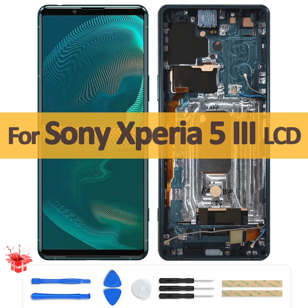 

6.1" Original AMOLED For Sony Xperia 5 III LCD Display Touch Screen Panel Digitizer Assembly For Sony X5 iii XQ-BQ72 LCD Screen