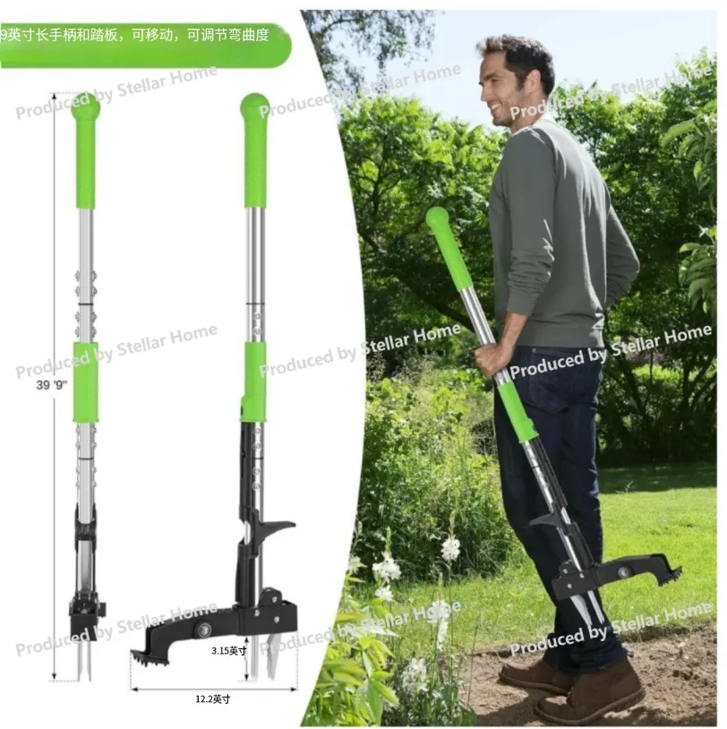 

New Gardening Weeder, Three-section Rod Weeder, Removable Aluminum Handle Garden Tool