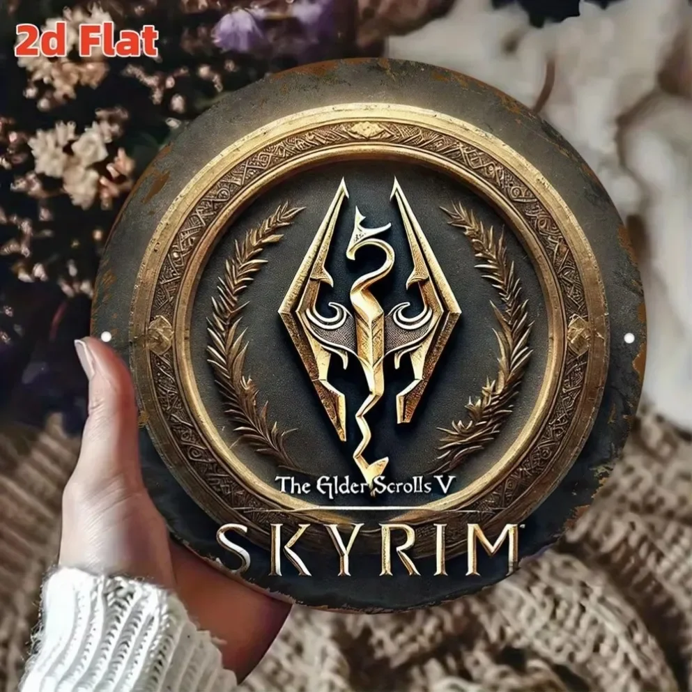 Retro 2D Flat Game Legend Medallion Wall Sculpture|HD Printed,Halloween&Christmas Gift,Collector's Space/Home Aesthetic Decor