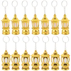 20pcs Portable Mini LED Keychain Ramadan Lantern Design Outdoor Camping Emergency Keychain Light Torch Light Lamp Gift