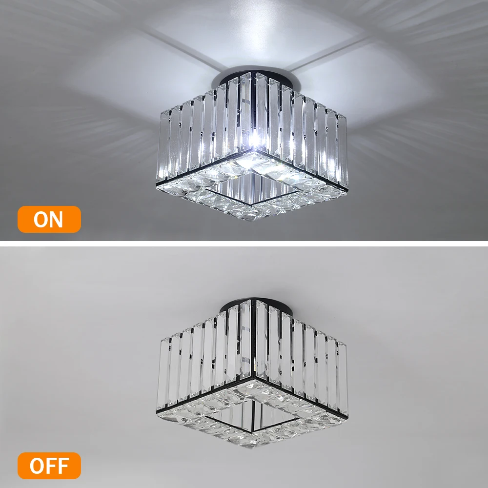 Led Pendant Light Modern Crystal Chandelier Kitchen Island Ceiling Lamp Dining Table Lustre Aisle Home Decor Corridor Fixture