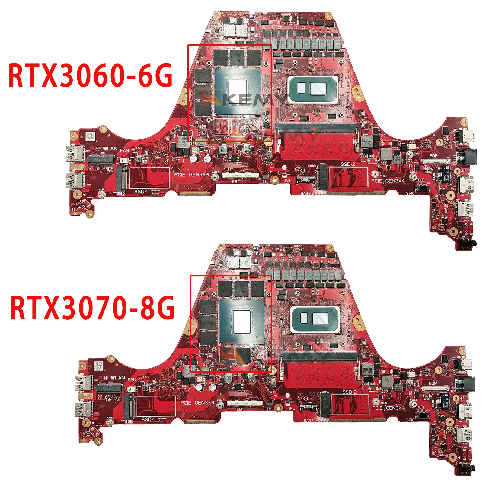 Imagem -02 - Samxinno Fx516pr Mainboard para Asus Fx516pr-hn002t I511300h l I7-11370h Cpu Laptop Placa-mãe 8gb 16gb Ram Rtx3070 Rtx3060