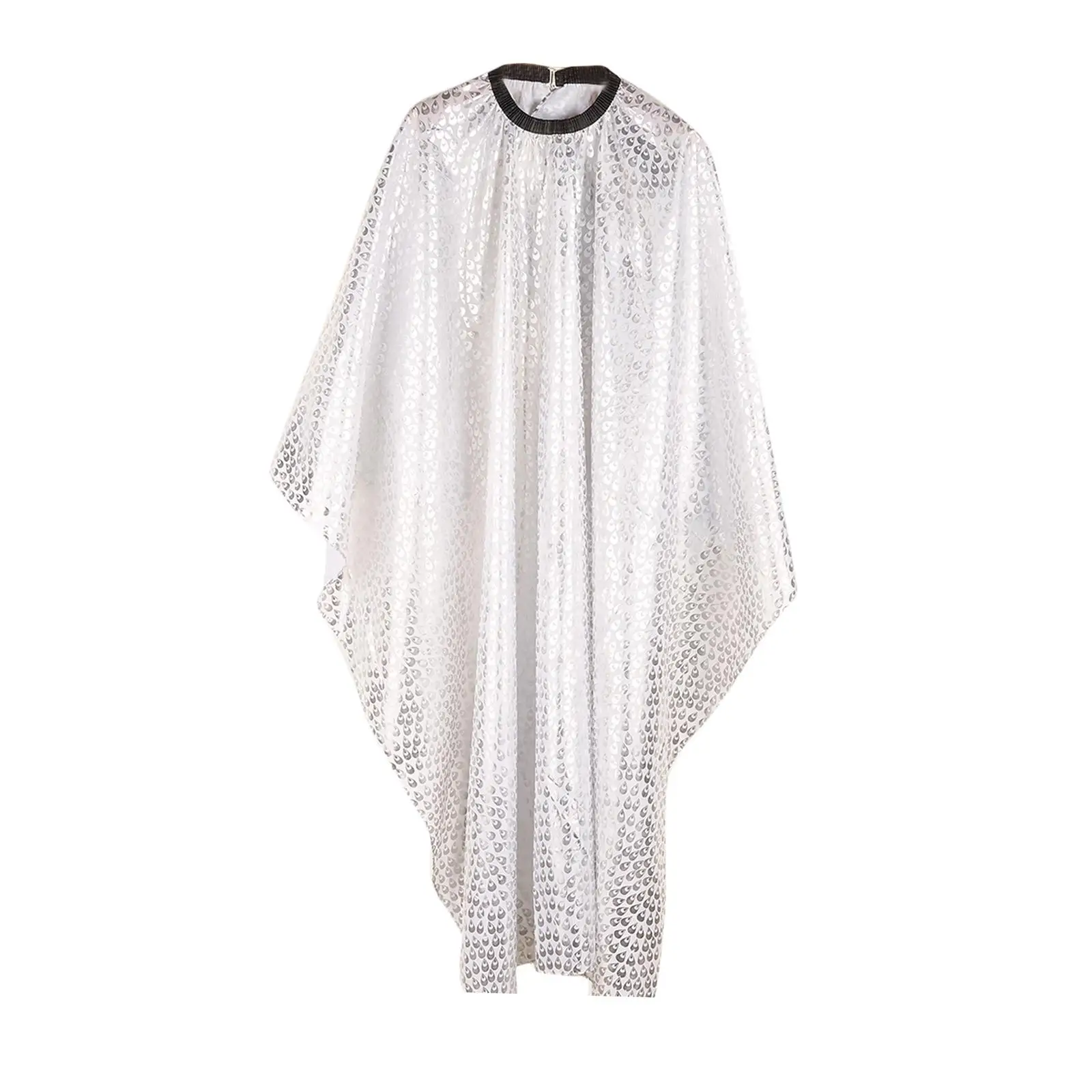 Capa de salão de cabeleireiro com fivela retrátil de metal, capa de estilo de barbeiro, mulheres, unissex, homens