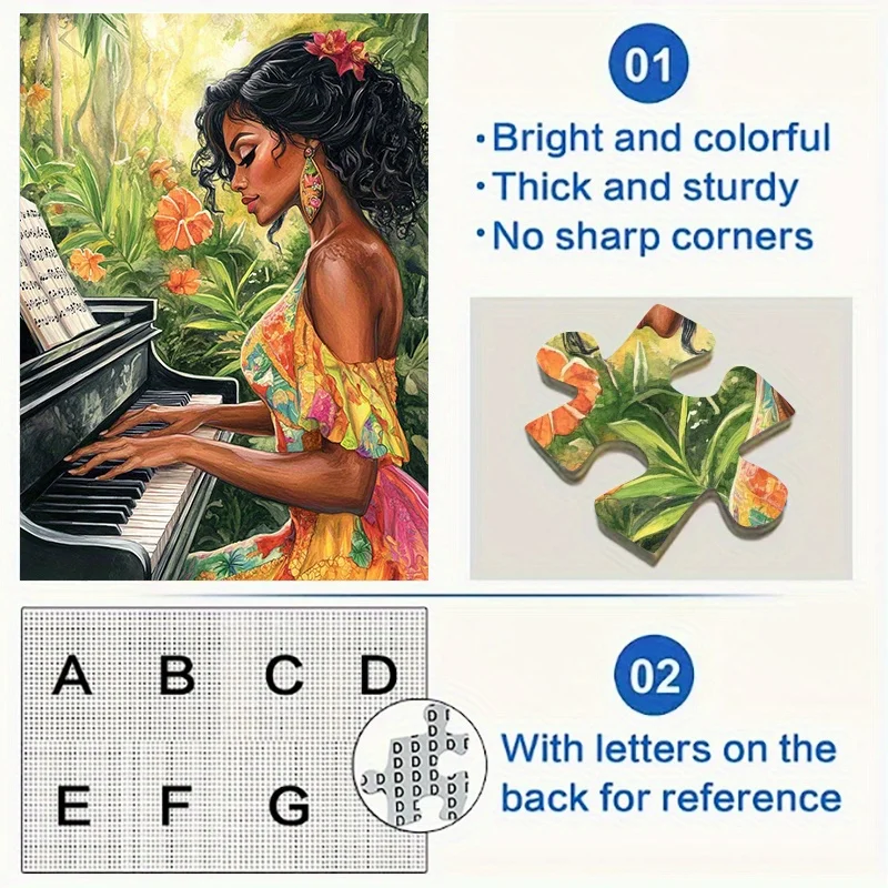 

Набор из 1000 привлекательных пазлов, размером 50X70 см (19,7X27,6 дюймов), с ярким платьем и красивой женщиной, подходит