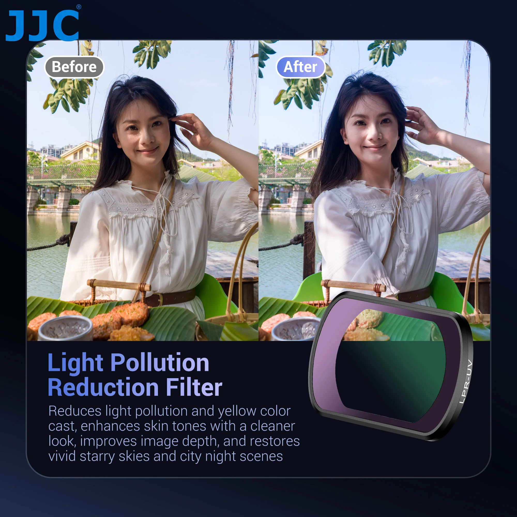 JJC F-P Serie Filter für DJI Osmo Pocket 4 3 Objektiv Magnetischer Filter 0,72x Weitwinkelobjektiv CPL UV-Filter ND2-32 Variabler Filter – Detail 24