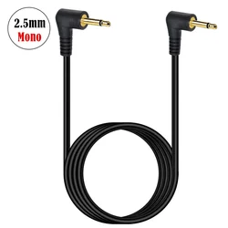 2.5mm Mono Male to Male Plug Audio 90 Degree Right Angled Cable 2 Pole AUX Cable 0.3m 1.8m