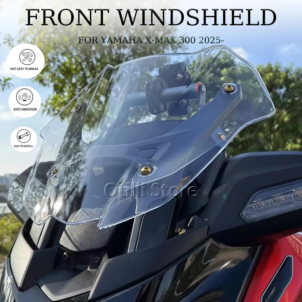 

Motorcycle Accessories Windscreen Windshield For Yamaha X-MAX XMAX 300 X-MAX300 2025 Wind Shield Deflector Screen Protector