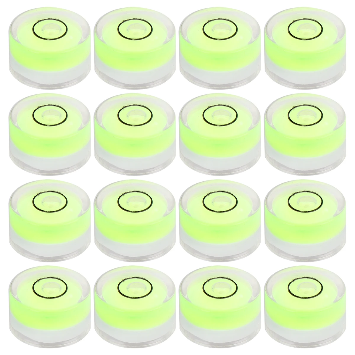 

16pcs Horizontal Bubble Level Surface Tool Circular Green Transparent Measuring Device Universal Accurate Wearable Stable