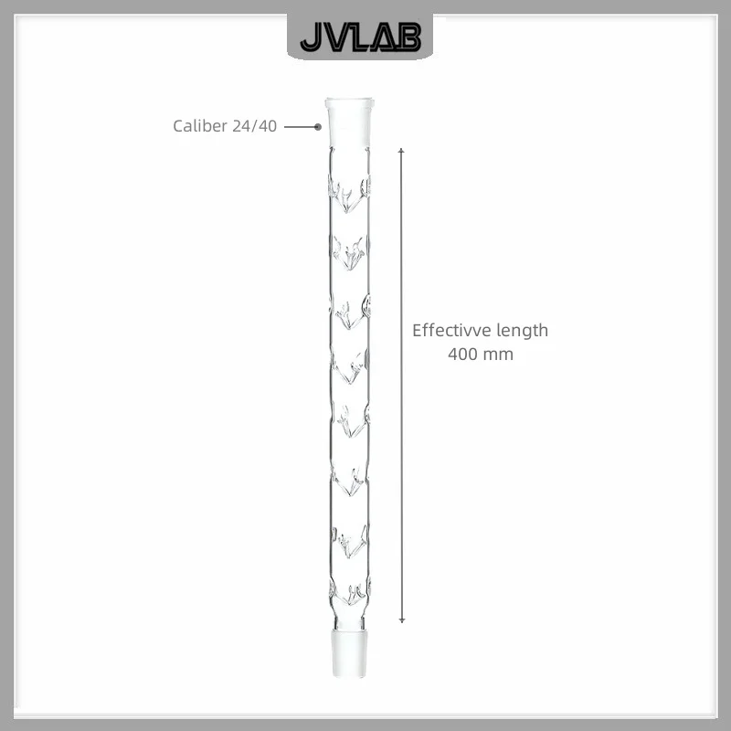 Vigreux-Colonne de distillation en forme d\'épine, marteau de distillation Stab, colonne de fractionnement piquants, calibre 400, longueur 24/40mm