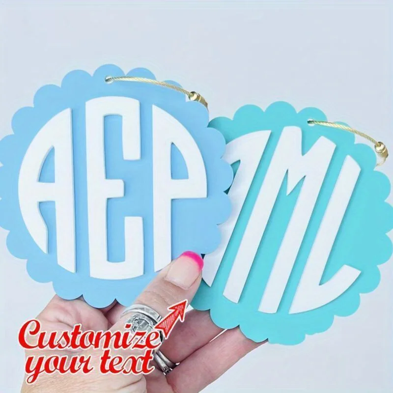 Customized letter-engraved acrylic keychains, customized bag labels, backpack identifiers, unique gifts for her - for teachers,