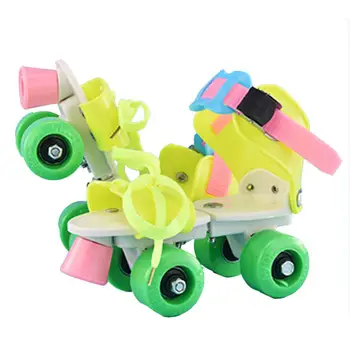 Kinder-Rollschuhe, zweireihig, 4-Rad-Skating-Schuhe, verstellbare Größe, verschiebbare Slalom-Inline-Skates für Kinder, Jungen und Mädchen