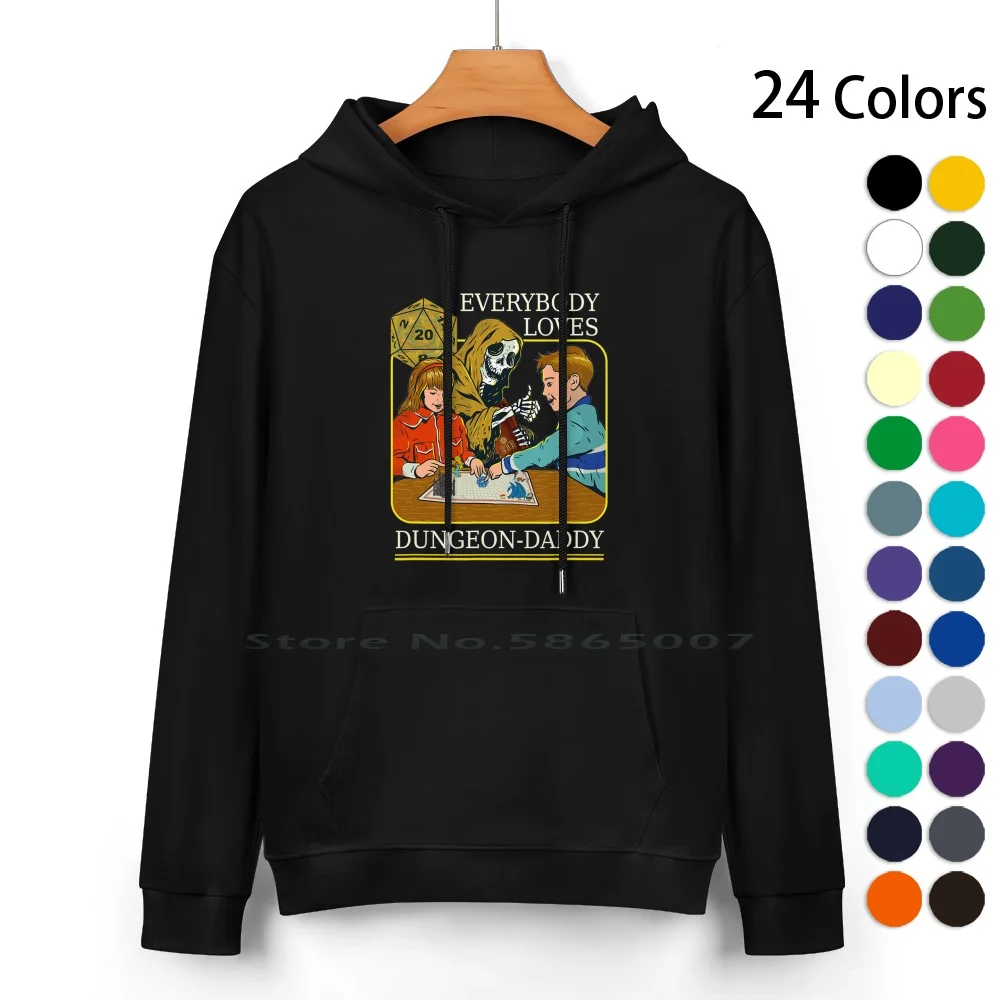 

Rpg D20 Dice-Daddy Fantasy Pen And Paper Boardgame Pure Cotton Hoodie Sweater 24 Colors Dice Rpg Dnd Tabletop Game Nerd Gaming