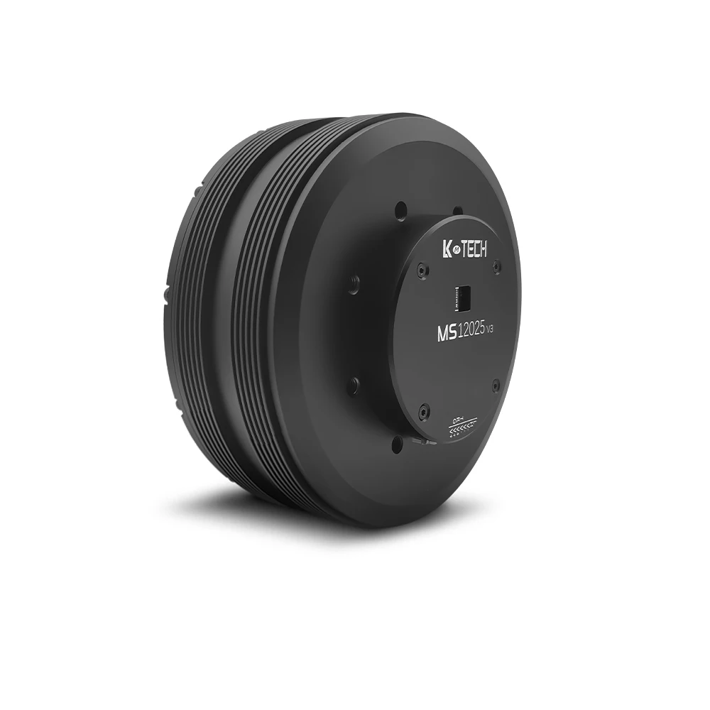 MS12025v3 High-torque mobile inspection robot pan-tilt motor, slim flat disc type servo motor