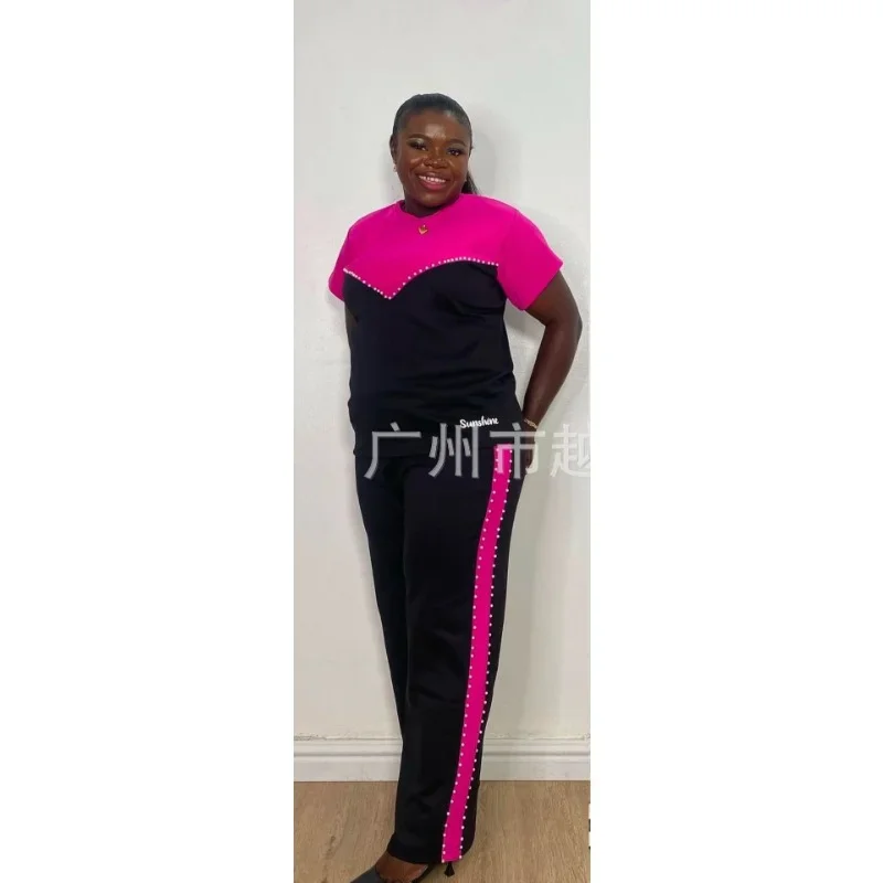 

Customized Customized 2 Piece Women Set Dashiki African Clothes Summer New Fashion Short Sleeve Top And Denim Shorts Suit Party