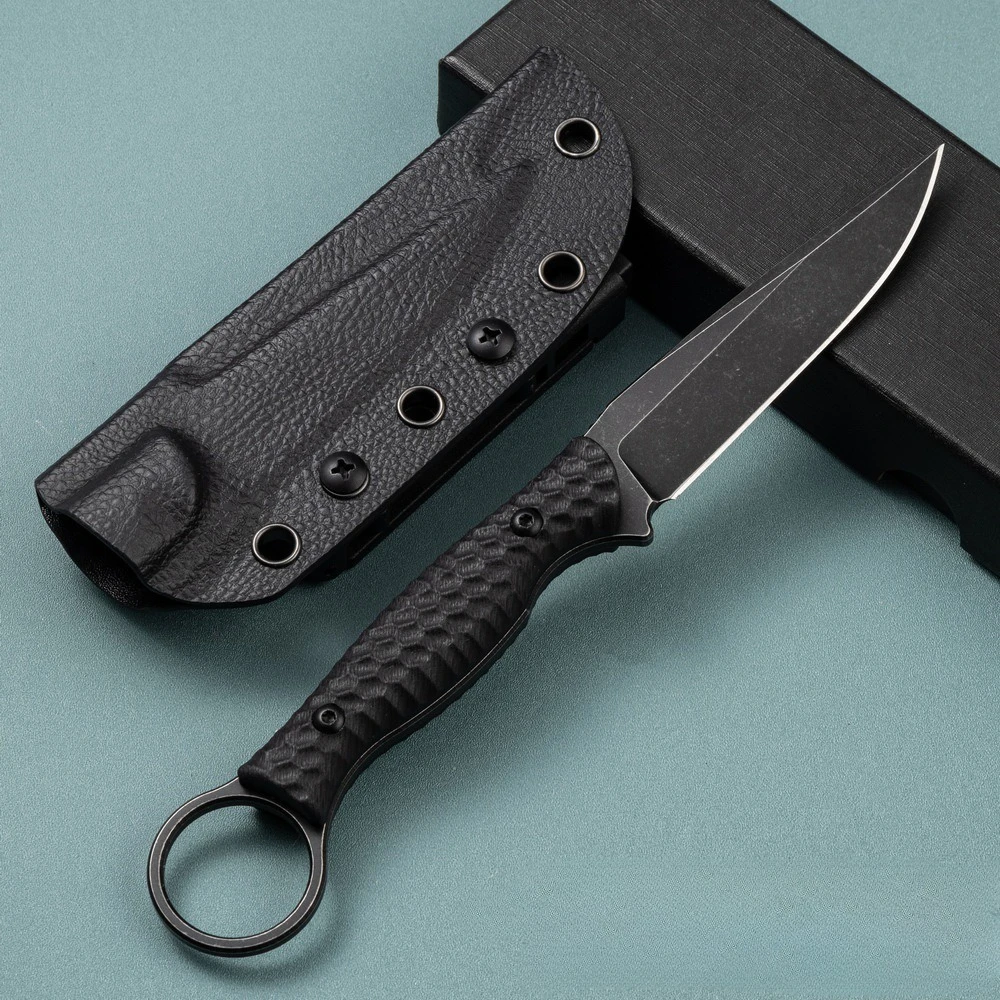 

2026 Straight Fixed D2 Blade Knife G10 Handle Portable EDC Tools, Suitable for Camping, Hunting and Outdoor Adventures