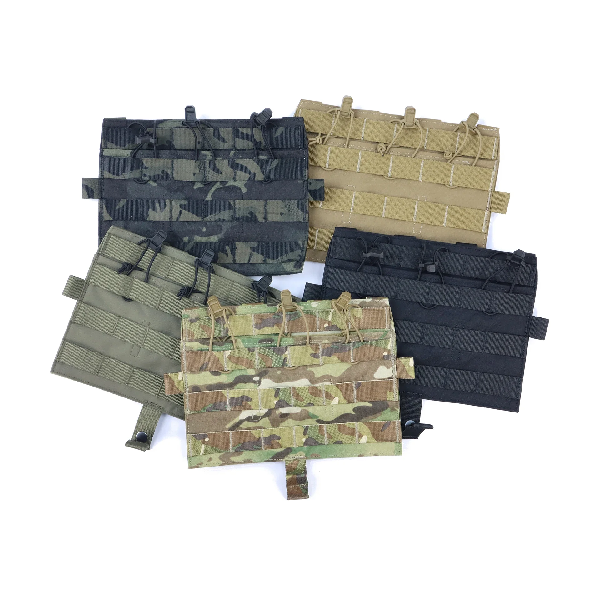 

Airsoft Gear Detachable Flap Triple M4 Mag Flat Panel, Tactical Vest, Military Bronze Loop, ApeforceGear, Air Soft, AFG-M041