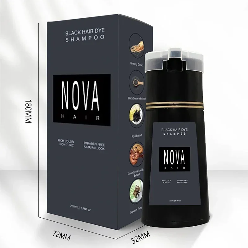 Nova Haarfärbeshampoo 3-in-1 Für Natürlich Schwarzes Haar Sofort_voghion.com
