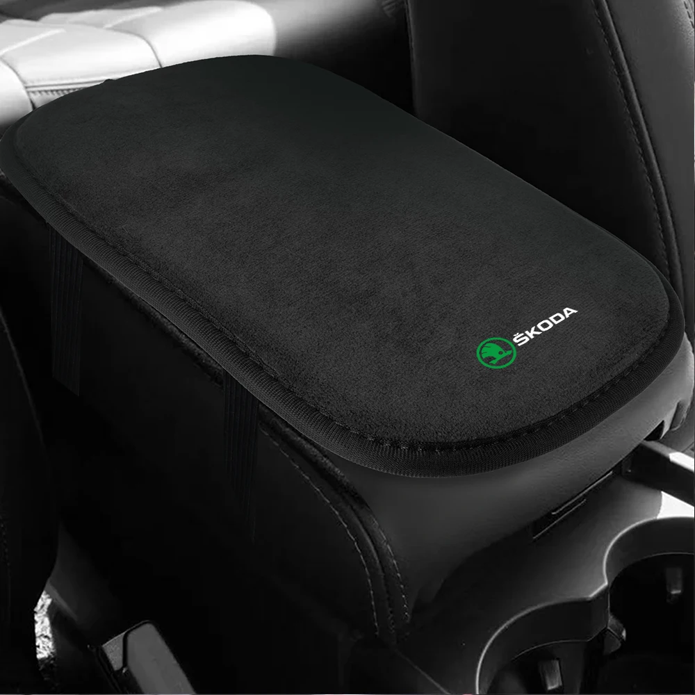 Funda protectora de ante para Reposabrazos de coche, 1 piezas, para Skoda Octavia A5 A7 Superb Kodiaq Scala Karoq Kamiq