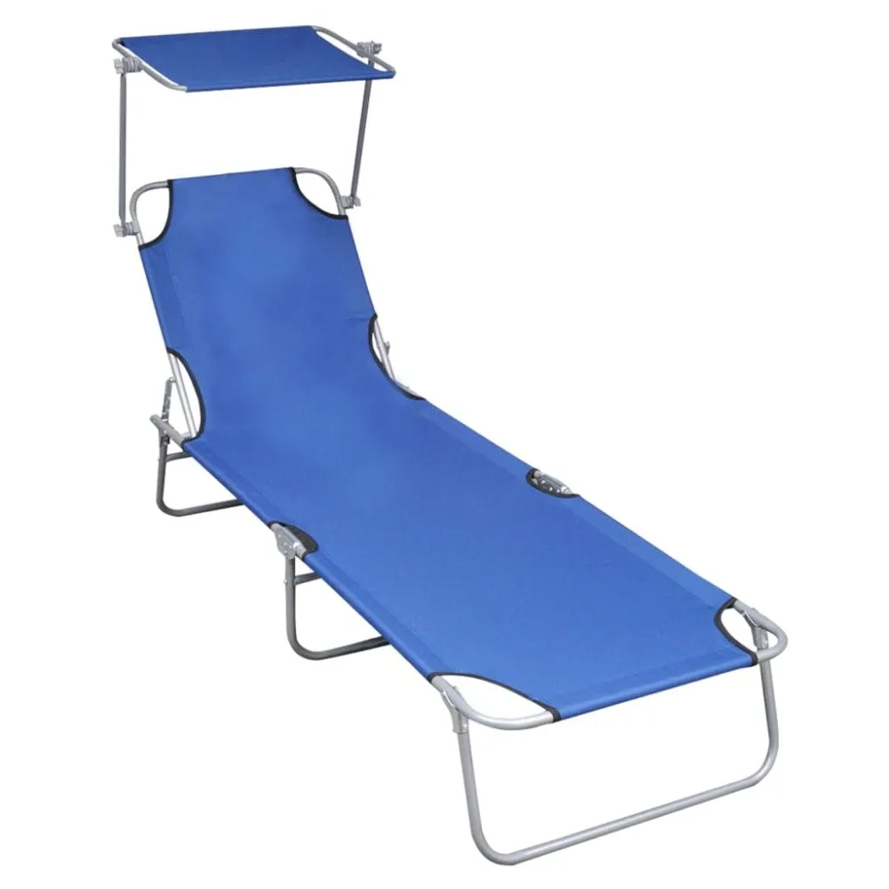 

Aluminum Sun Lounger - Foldable Outdoor Relaxing Chair with Adjustable Canopy and Backrest, Customized