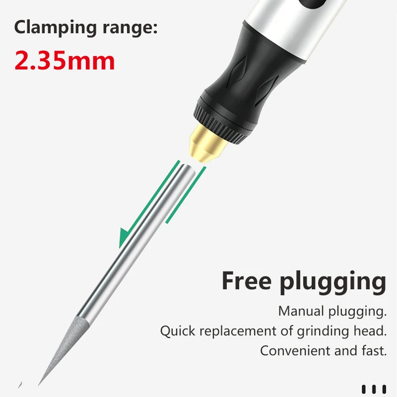 Mini Wireless Drill Electric Carving Pen 3 Speed USB Cordless Drill Rotary Tools Engraver Pen for Wood Metal Jade Seal Carving