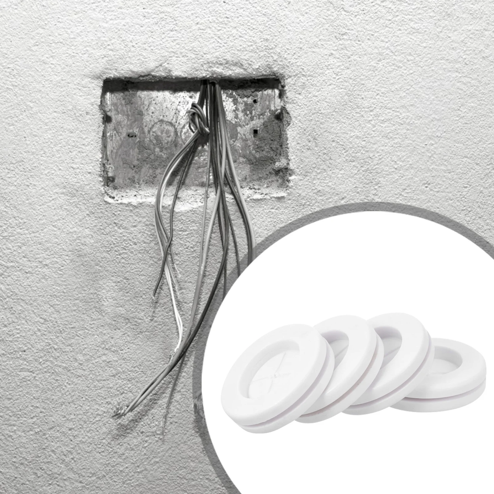 

4pcs Wire Grommet Synthetic Rubber Round Cable Protector For Firewall Hole Waterproof Dustproof Insulation Gasket Hardware Seal