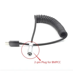 12V USB C PD Power Bank Cable Adapter Cable For BMPCC Blackmagic Pocket Cinema Camera 4K 6K USB Type C Device Power Cable