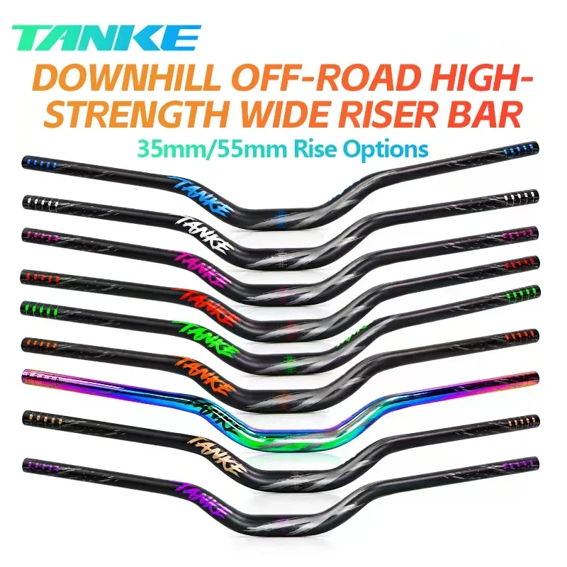 

TANKE 31.8MM Mountain Bike Handlebar Aluminum Alloy Bicycle Riser Handlebar 55MM Rise 780MM Length MTB Swallow Shaped handlebar