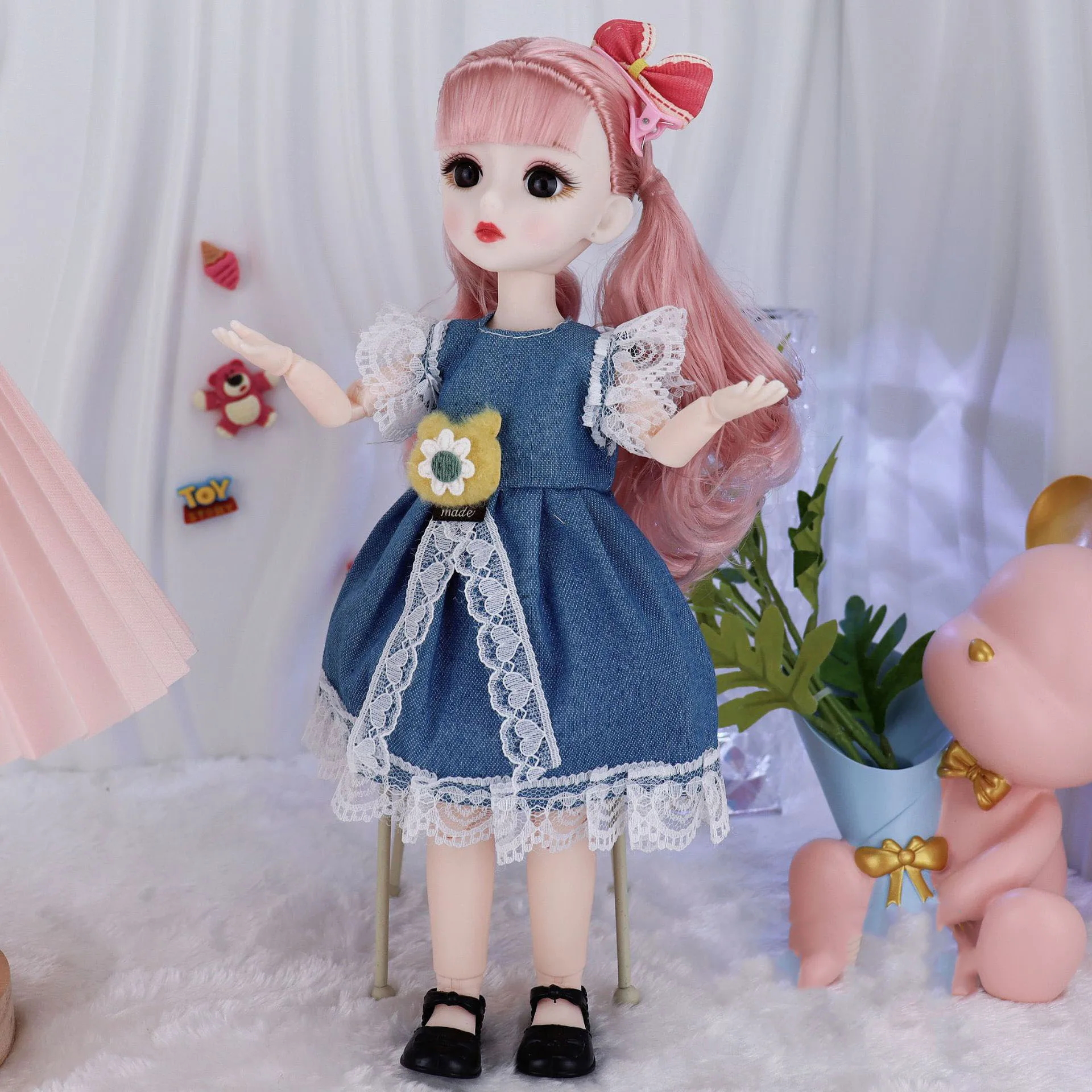 女の子のための服とフルセットのプリンセス人形、絶妙なおもちゃ、プレイハウス、ファッション、1/6 bjd、30cm