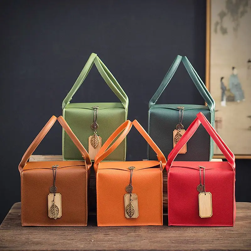 Leather Tea Packaging Boxes, Empty Boxes, Airtight Jars, Gift Tea Jars, Boxed Tea