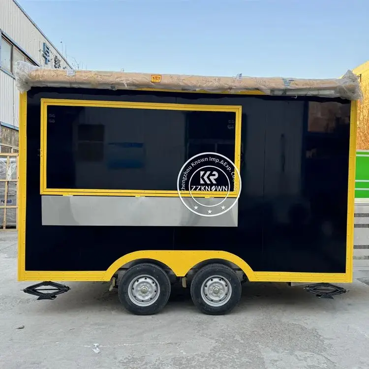 Remolque de comida móvil para restaurante al aire libre, camión de comida totalmente equipado, 2024