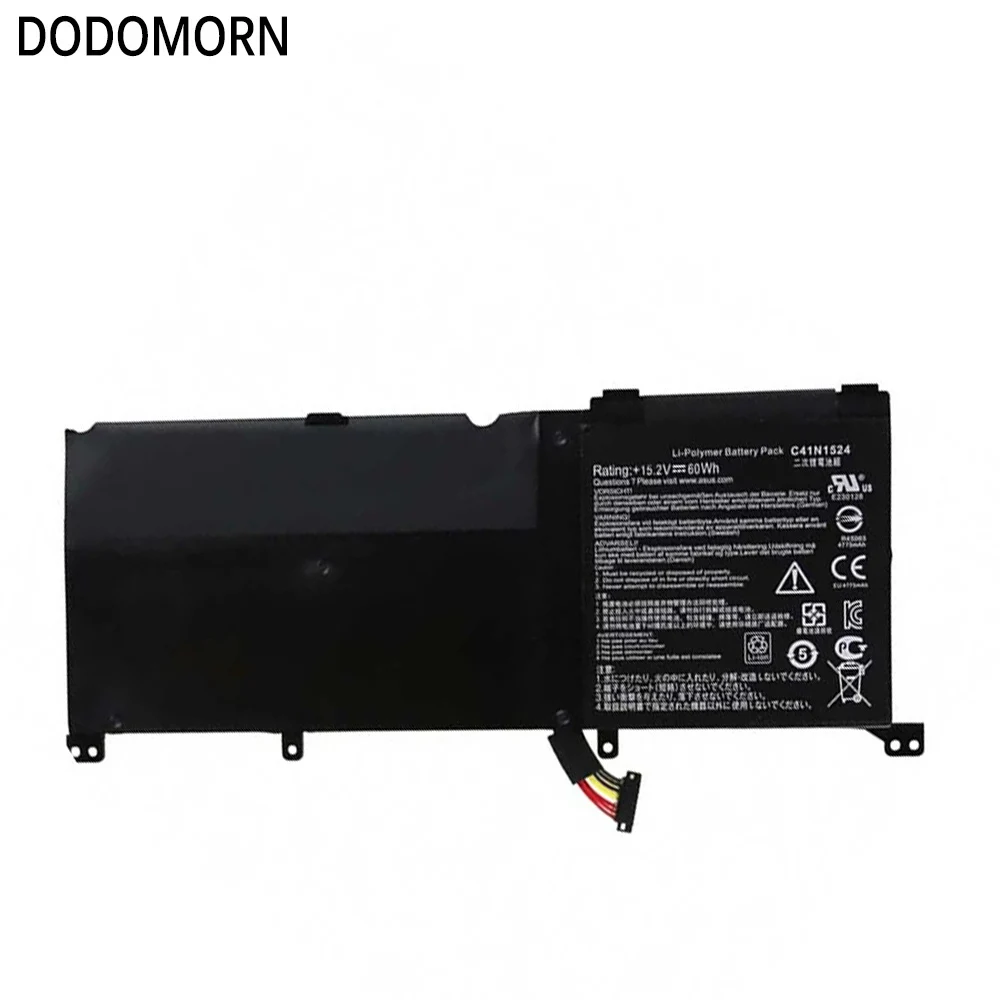 حزمة بطارية ليثيوم بوليمر قابلة لإعادة الشحن من DODOMORN لـ ASUS ، G501VW ، N501JW ، N501VW ، Zenbook Pro ، UX501JW ، كمبيوتر محمول ، C41N1524